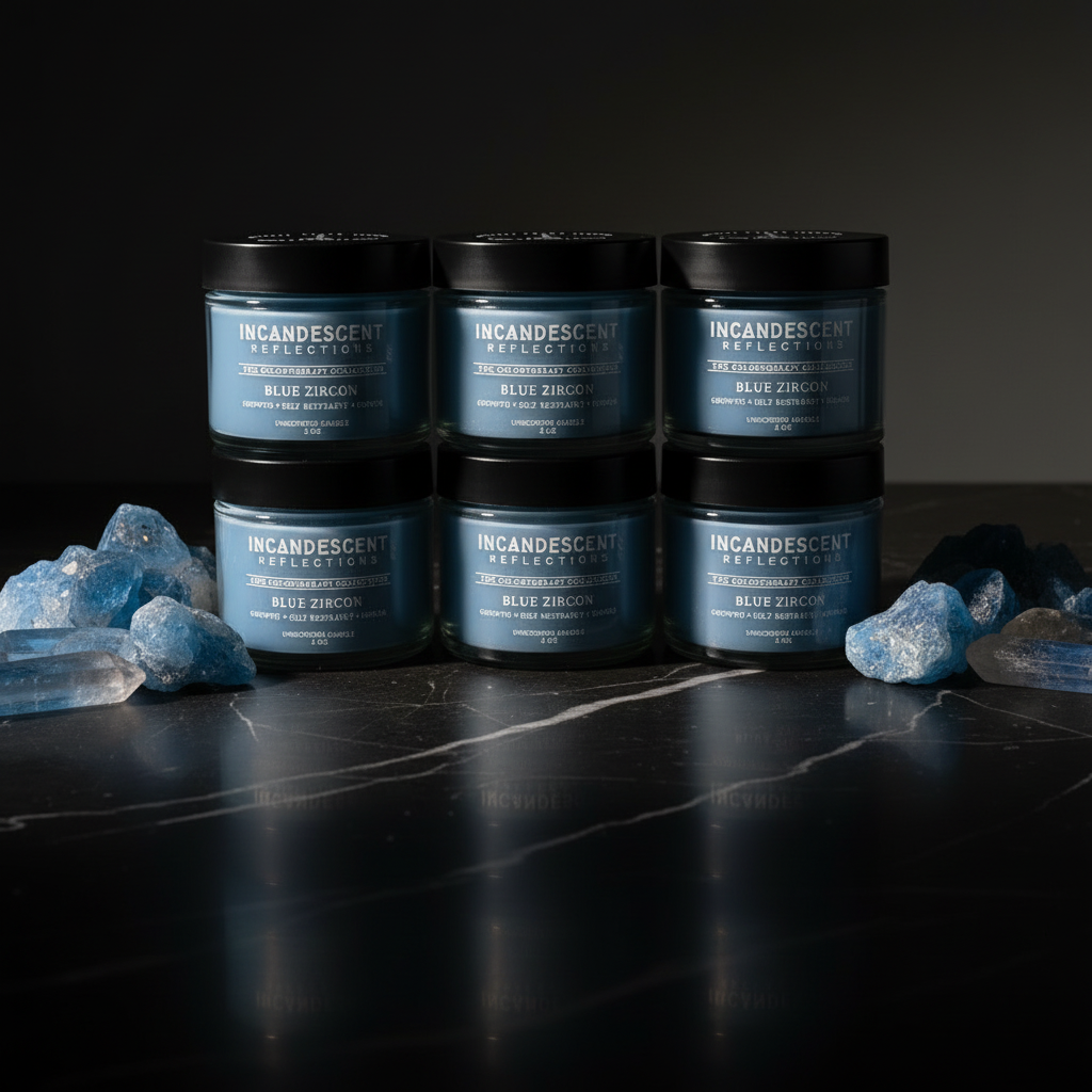 6 Blue Zircon — exact Topaz layout, crisp labels