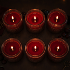6 Garnet candles — top-down macro