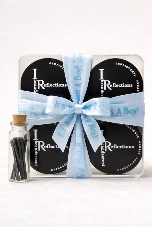 Luxury Candle Gift Set • It's a boy! Ribbon
