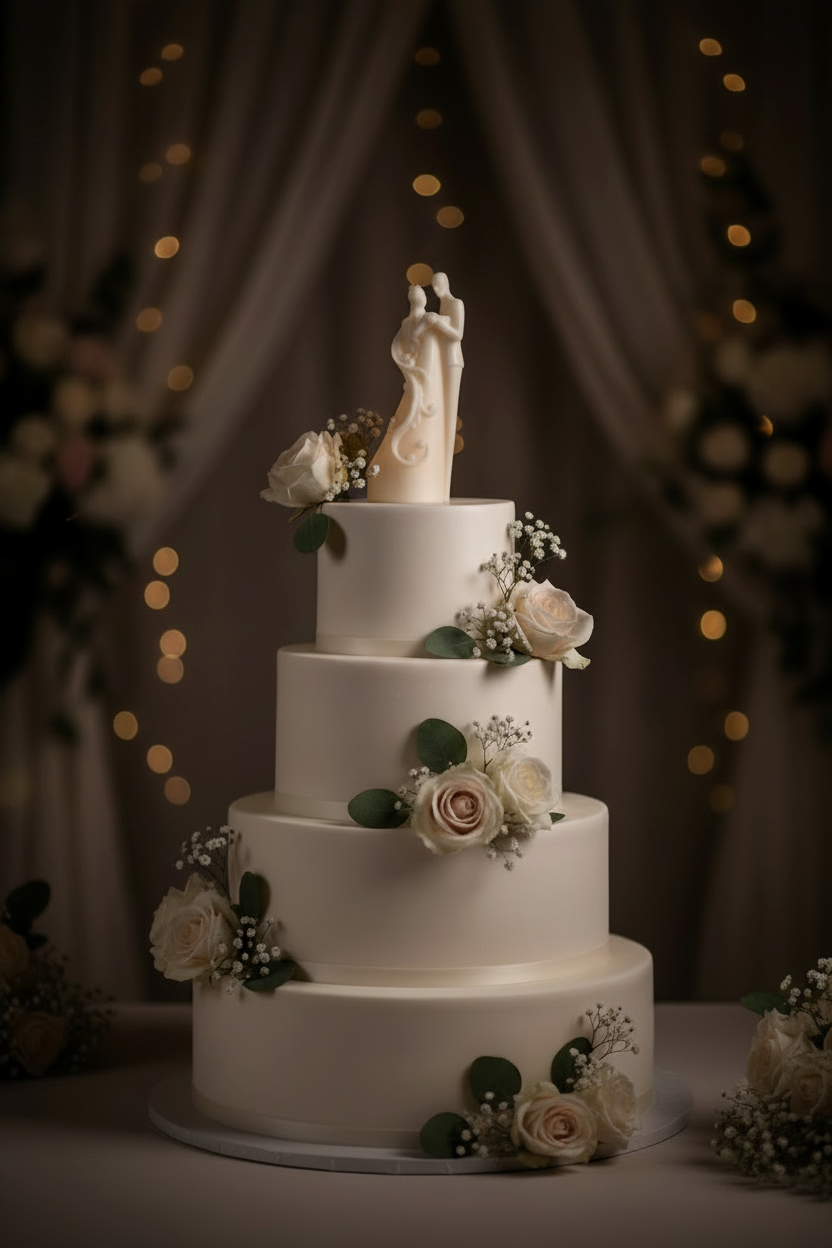 The Classic Promise Bride & Groom Wax Sculpture
