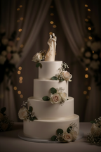 The Classic Promise Bride & Groom Wax Sculpture