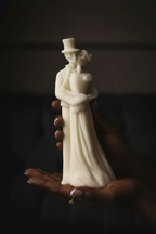 The Romantic Vow Bride & Groom Wax Sculpture