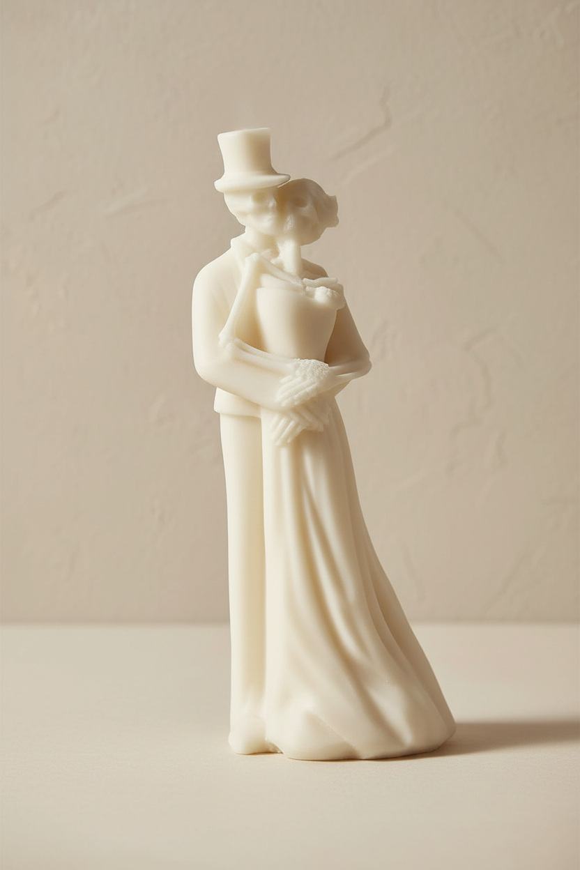 The Romantic Vow Bride & Groom Wax Sculpture