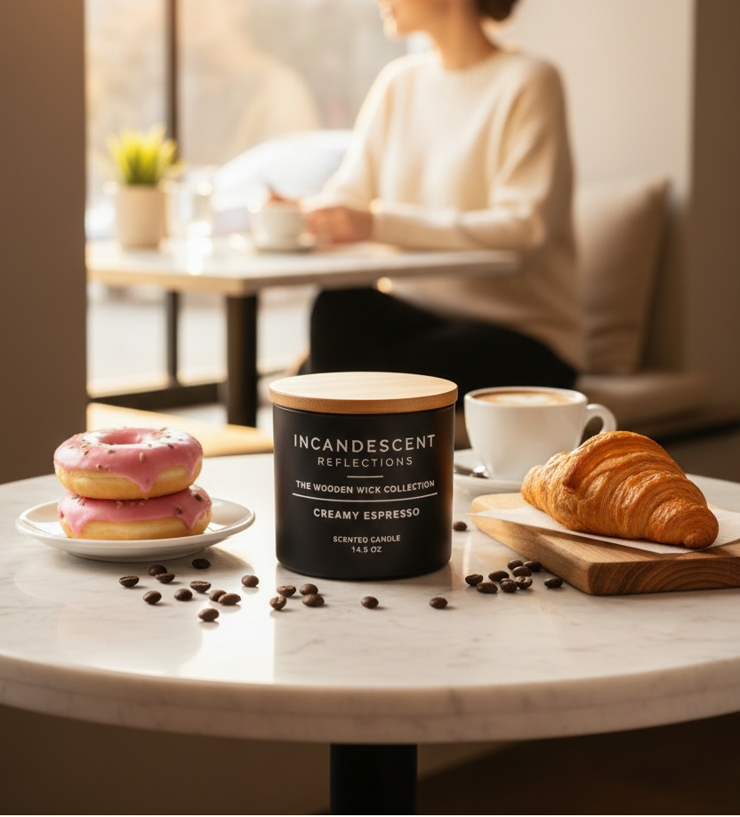 Cafe pink donuts window seat