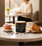 Cafe pink donuts window seat