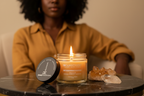 Candle lit — Black woman confident bg