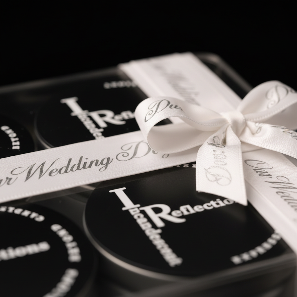 Close-Up Ribbon Texture — Our Wedding Day