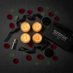 Flat lay charcoal linen