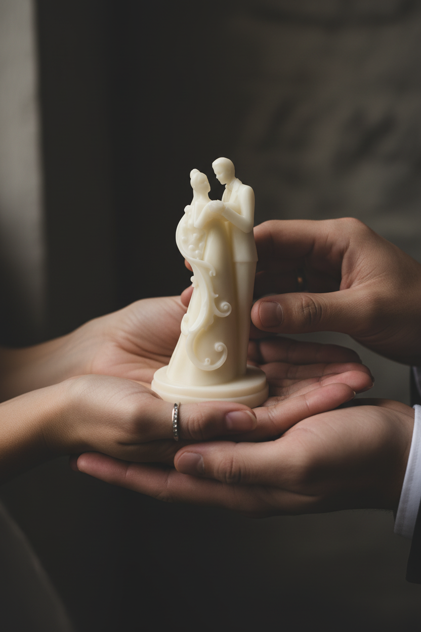 Hands Holding Sculpture