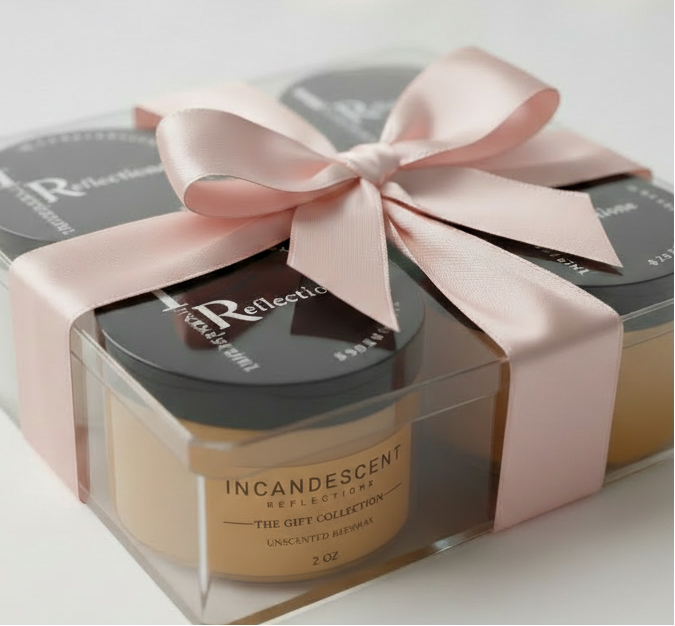 Pink Ribbon Gift Box - Front Jar Labels Only