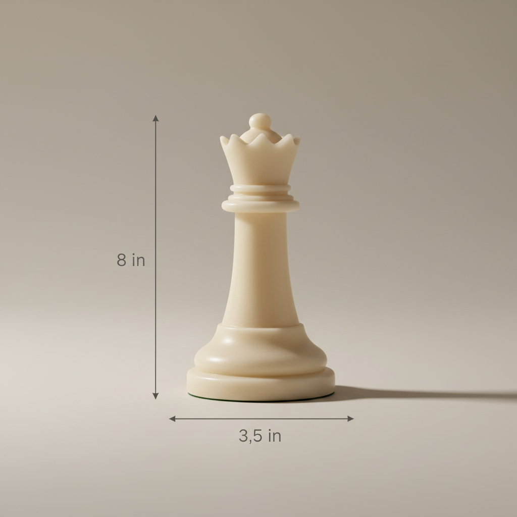 Queen — Dimension Lines 8in Height × 3.5in Width