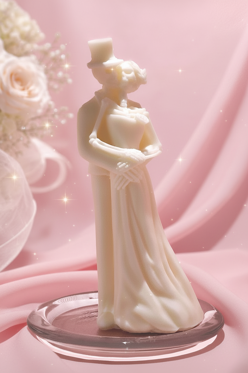 The Romantic Vow Bride & Groom Wax Sculpture