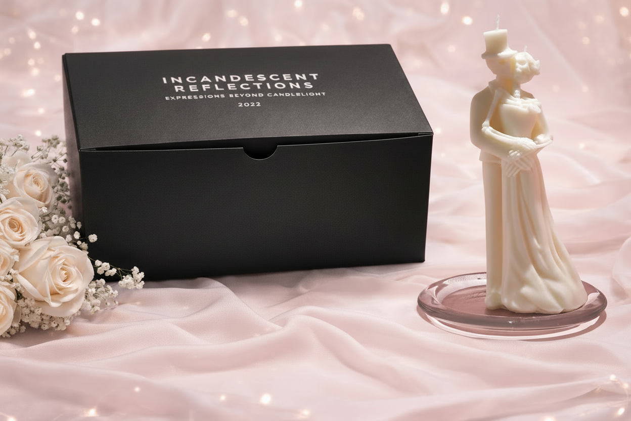 Wedding Couple Candle — Card Removed