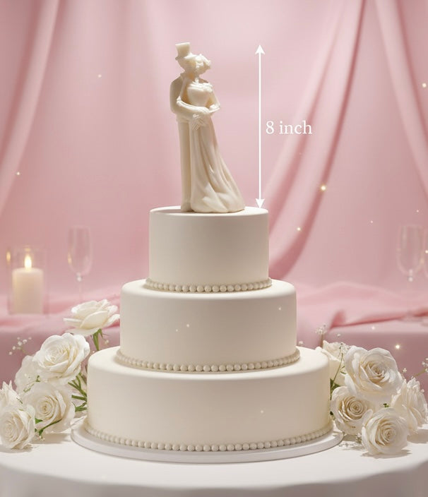 The Romantic Vow Bride & Groom Wax Sculpture